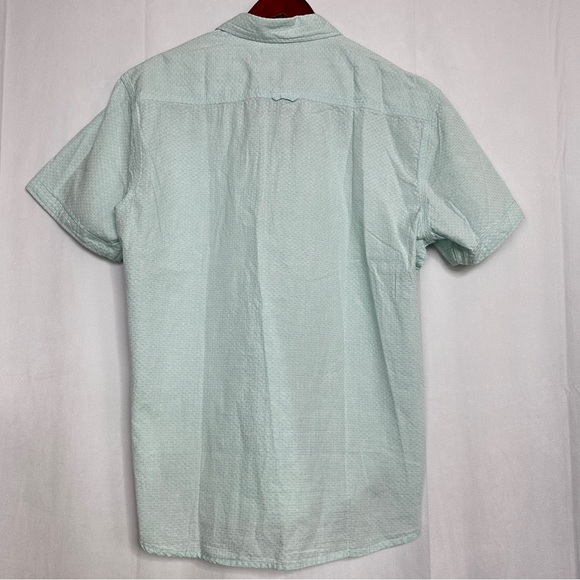 Thread & Cloth Button Up Textured Short Sleeve Collared Lightweight Blue XL - Picture 10 of 11